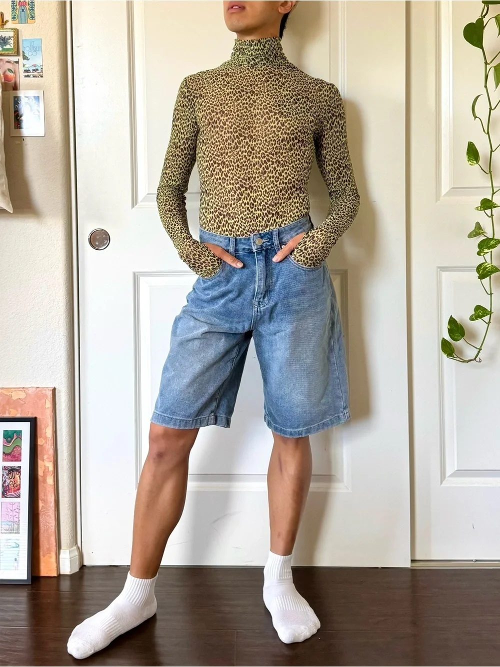 Y2K-Style Baggy Denim Shorts